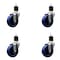 Service Caster 4'' SS Solid Poly Wheel Swivel 1-7/8'' Expanding Stem Caster Set, 4PK SCC-SSEX20S414-SPUS-178-4 - alternate 1